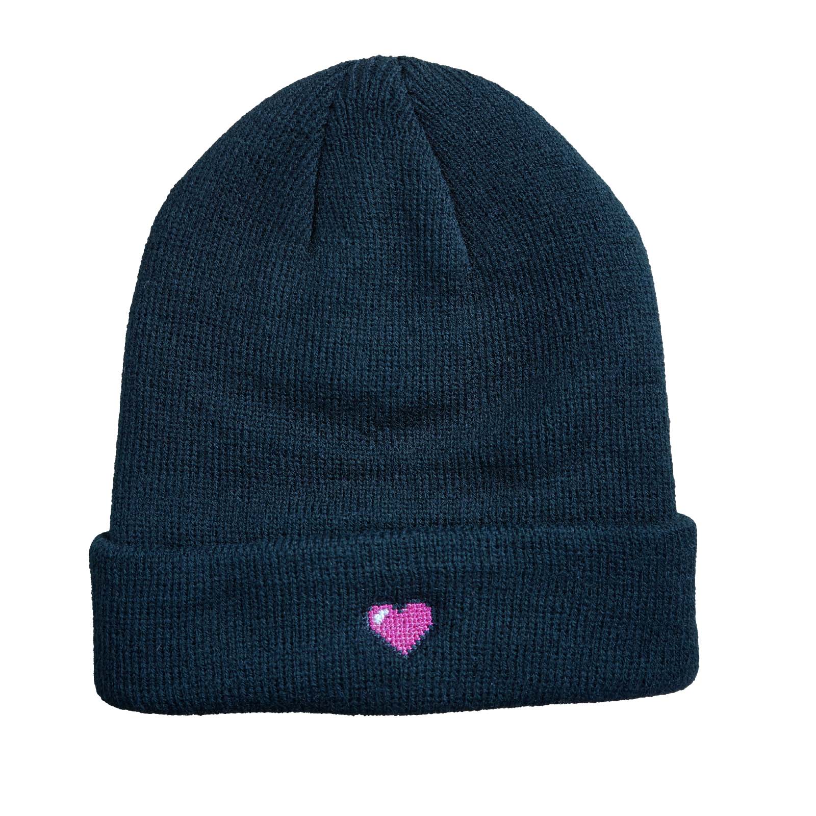 [Motiv: Herz] Kids Beanie, blau