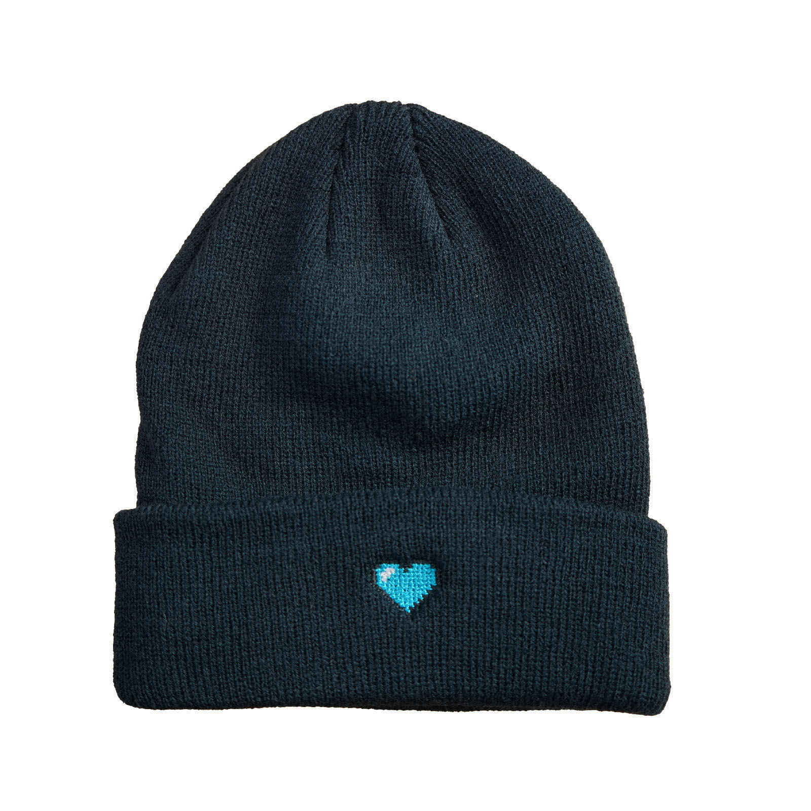 [Motiv: Herz] Kids Beanie, dunkelblau