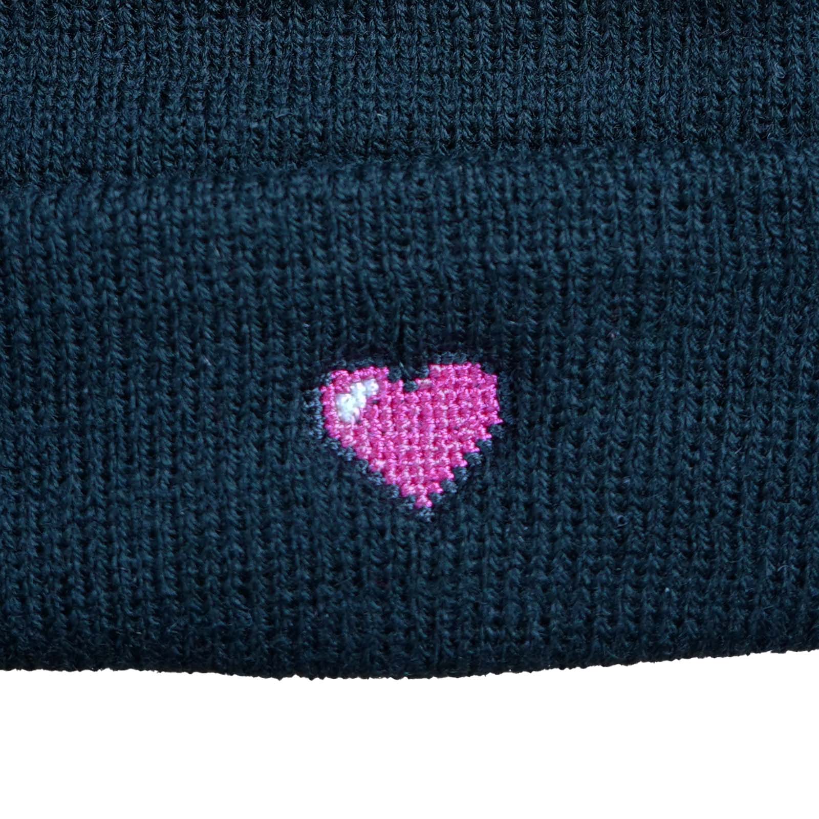 [Motiv: Herz] Kids Beanie, blau