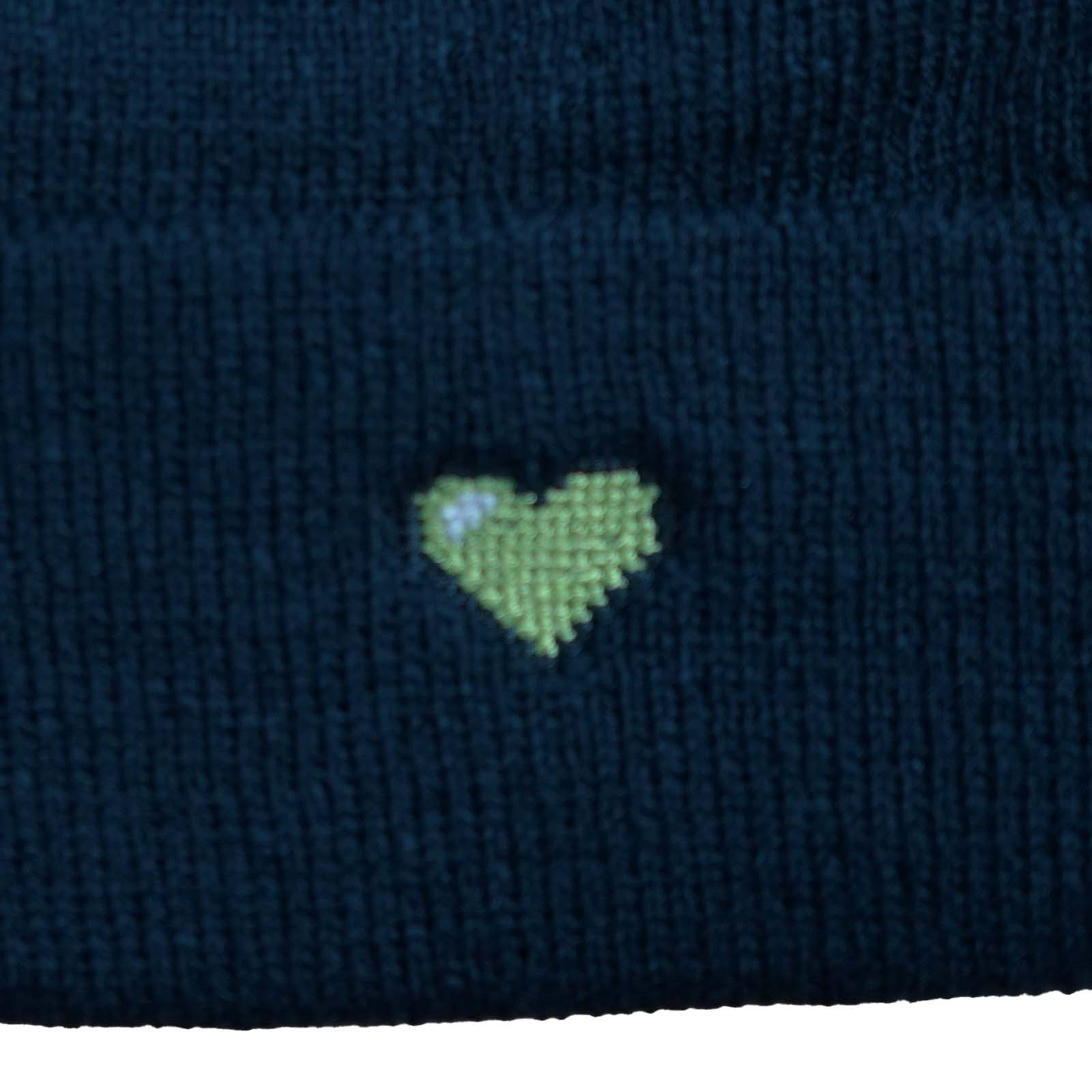 Kids Beanies: [Motiv: grünes Herz] Kids Beanie, blau