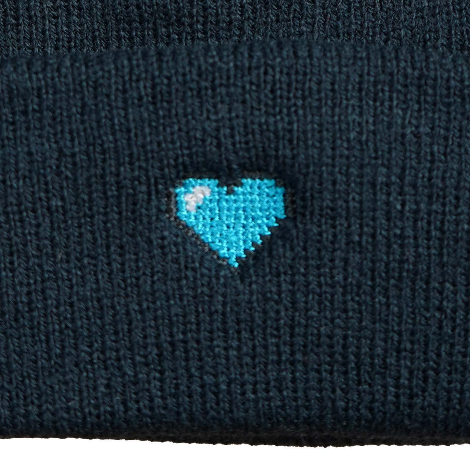 [Motiv: Herz] Kids Beanie, dunkelblau