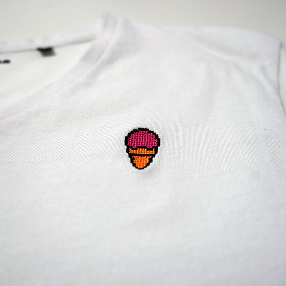 Motiv: Eis, Kinder / T-Shirt, Kurzarm, hellrosa, 104/110